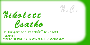 nikolett csatho business card